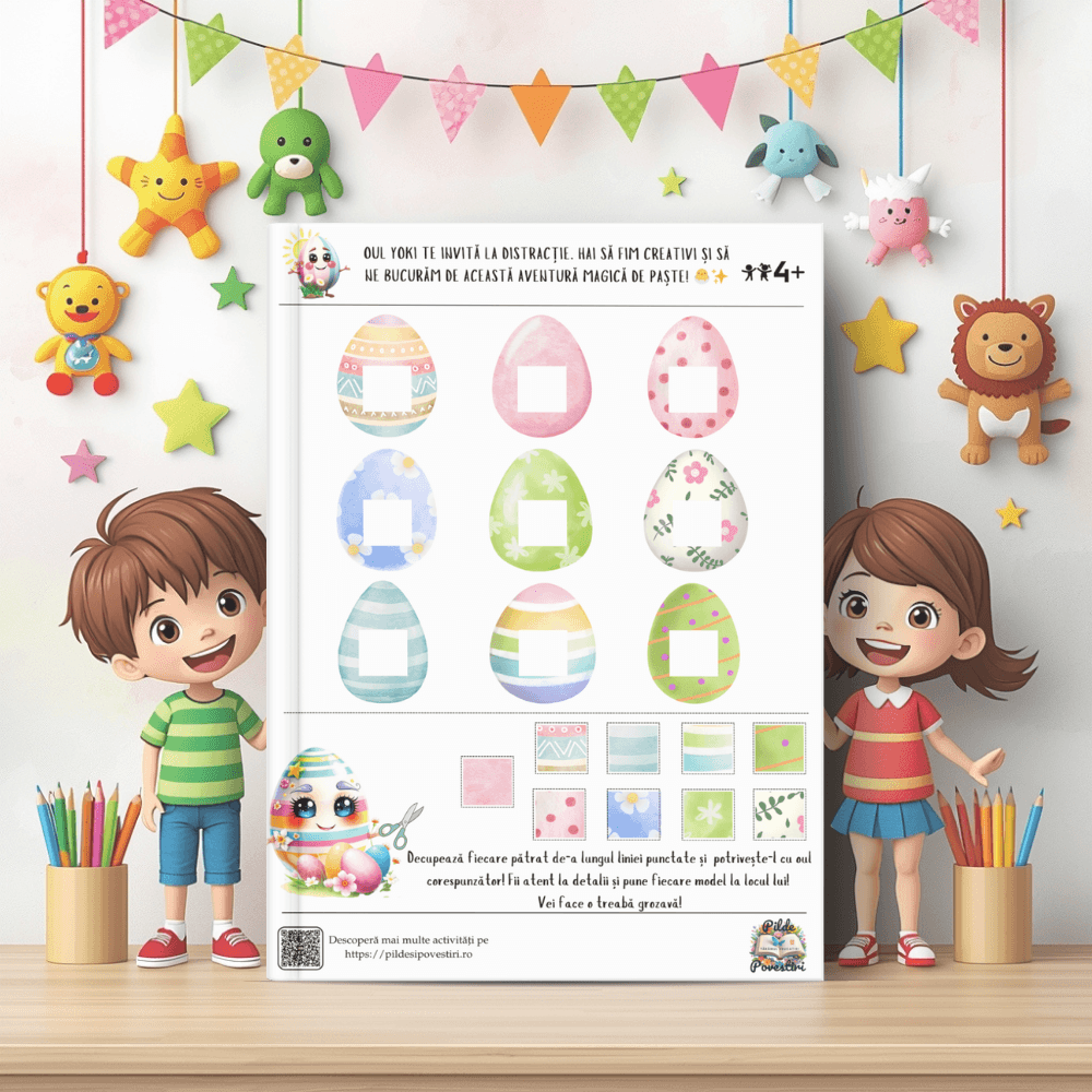 Fise de lucru cu activitati si jocuri de Paste pentru copii