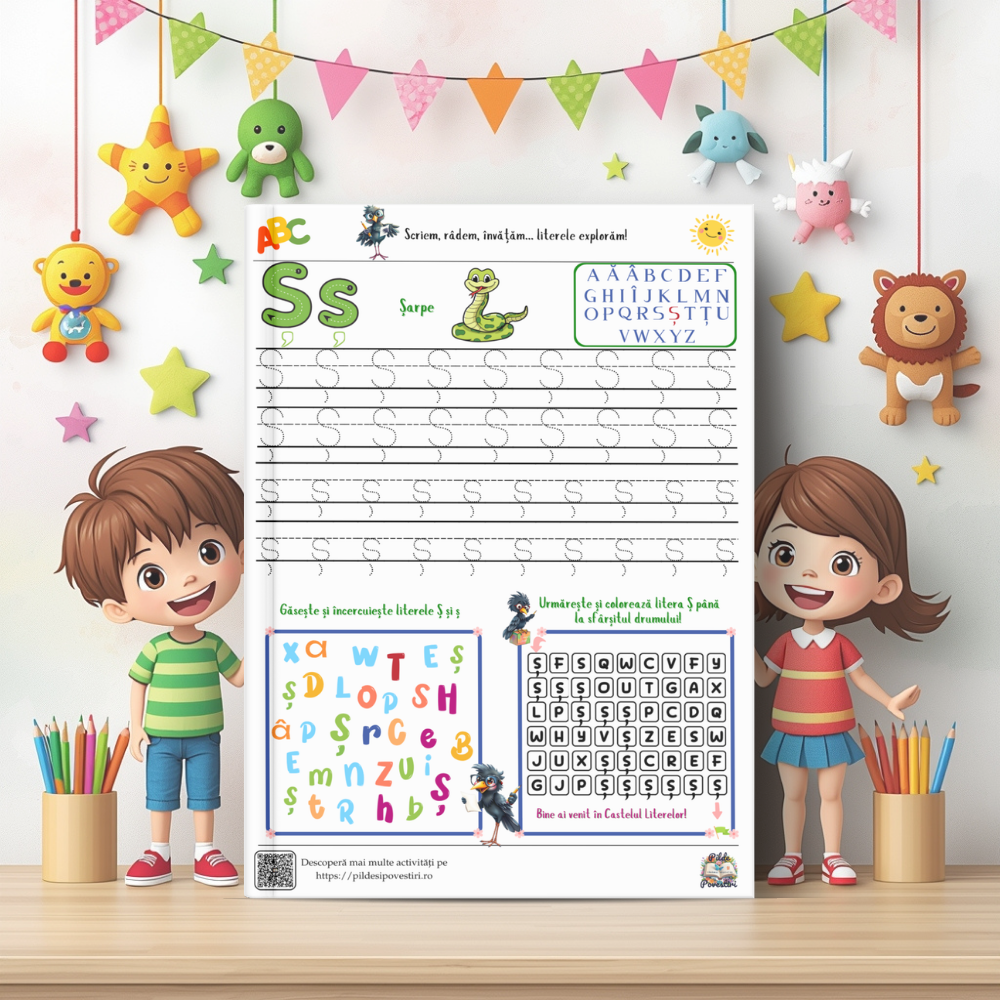 cutie cu fise de lucru pentru gradinita alfabet numere si forme