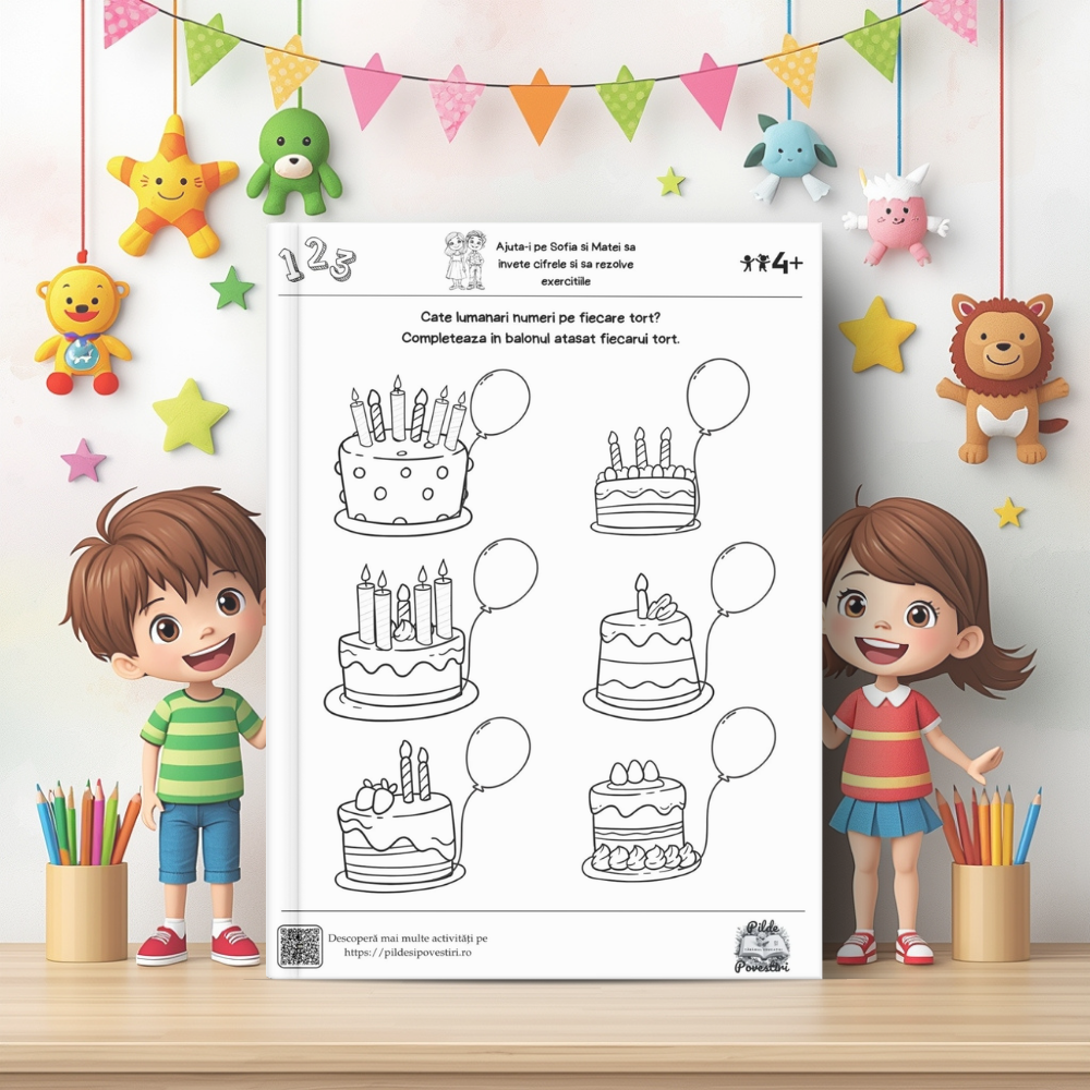 cutie cu fise de lucru alb negru numere gradinita