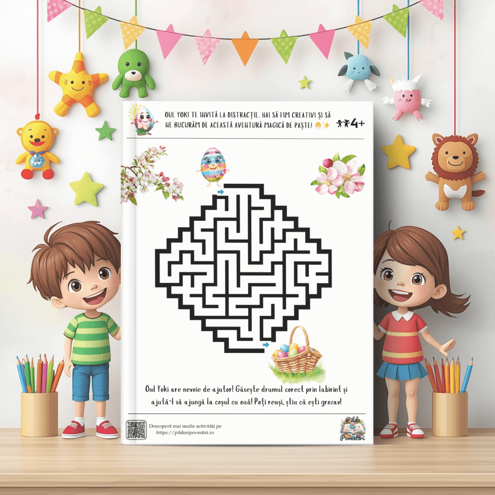 Fise de lucru cu activitati si jocuri de Paste pentru copii