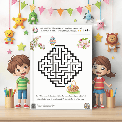 Fise de lucru cu activitati si jocuri de Paste pentru copii