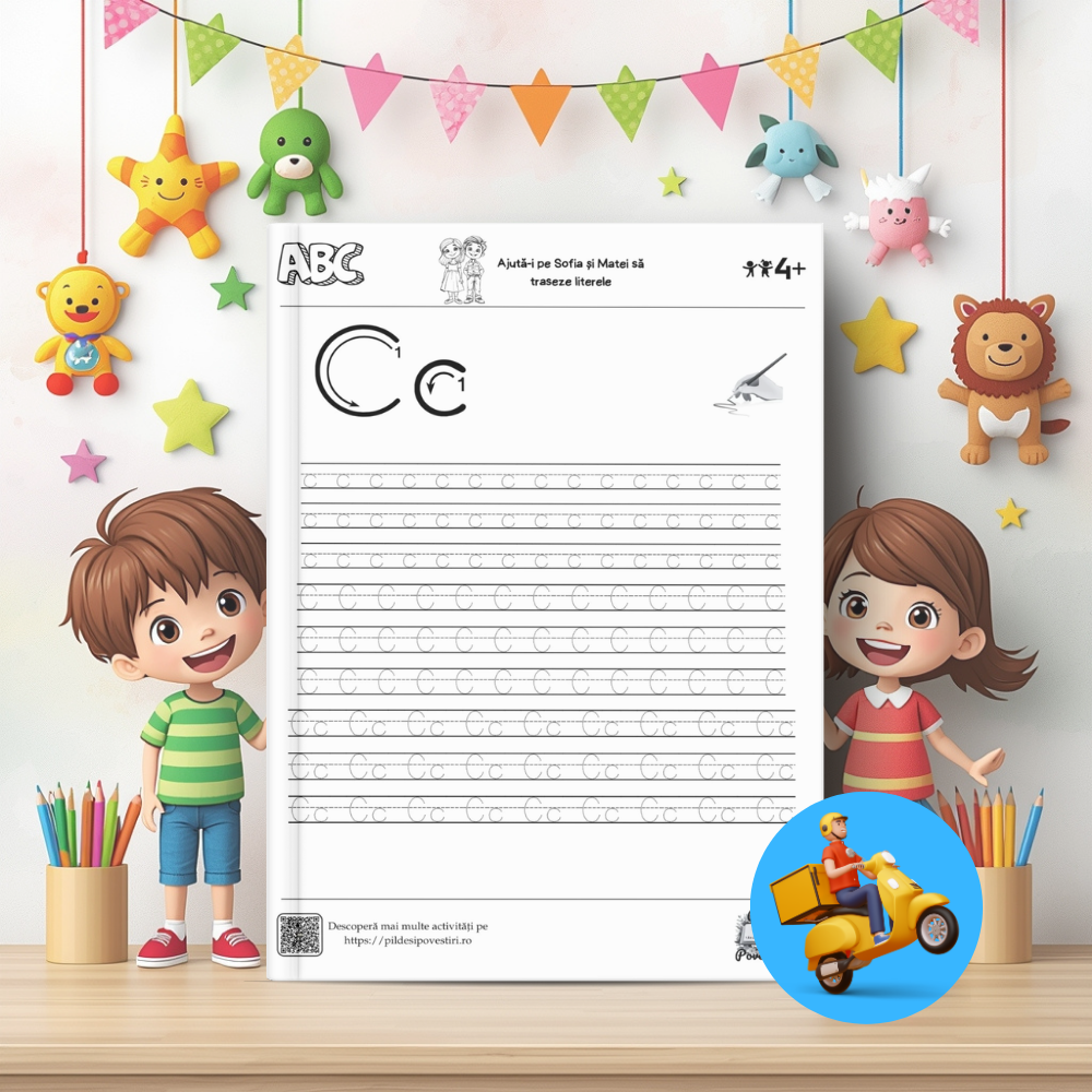 cutie cu fise de lucru alb negru gradinita