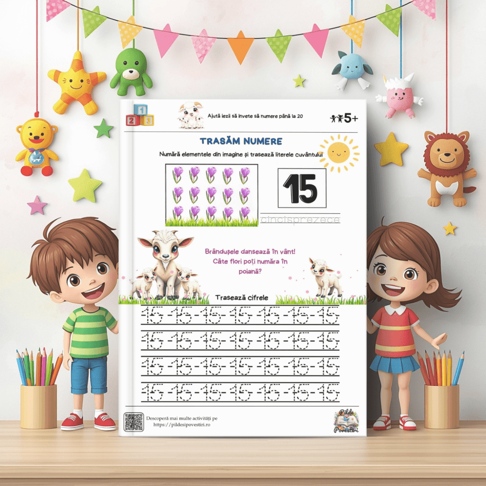 fise de lucru cu numere de primavara gradinita clasa pregatitoare