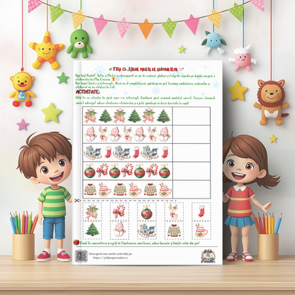 Cutia cu Fișe de Lucru - Misiunile lui Rudolf în Atelierul lui Moș Crăciun