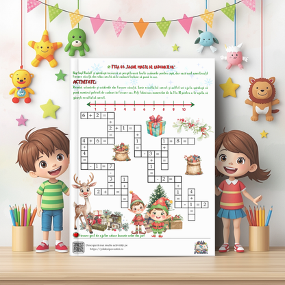 Cutia cu Fișe de Lucru - Misiunile lui Rudolf în Atelierul lui Moș Crăciun