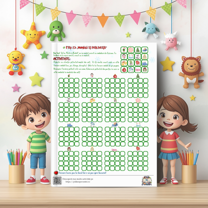 Cutia cu Fișe de Lucru - Misiunile lui Rudolf în Atelierul lui Moș Crăciun