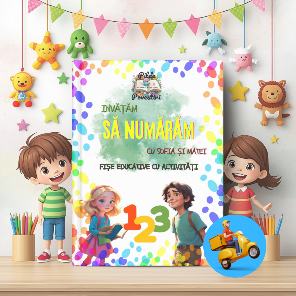 Prima Mea Cutie cu Fișe de Lucru – Litere și Numere cu Sofia și Matei