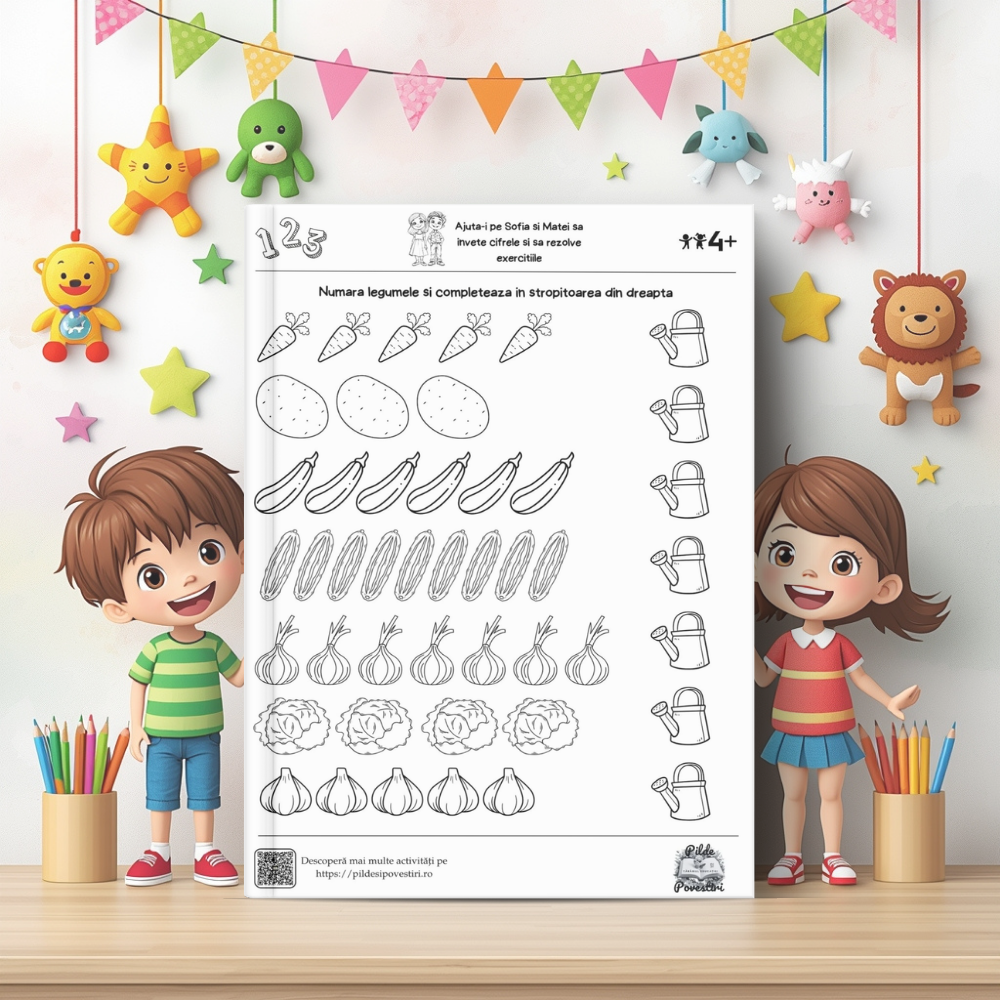 Prima Mea Cutie cu Fișe de Lucru – Litere și Numere cu Sofia și Matei
