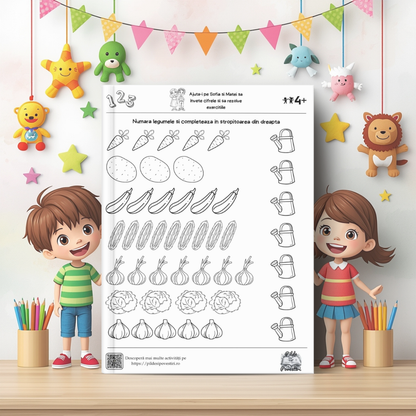 Prima Mea Cutie cu Fișe de Lucru – Litere și Numere cu Sofia și Matei