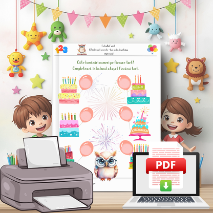 Cutia mea cu Fișe de lucru – Alfabet, Numere și Forme geometrice