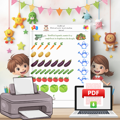 Cutia mea cu Fișe de lucru – Alfabet, Numere și Forme geometrice