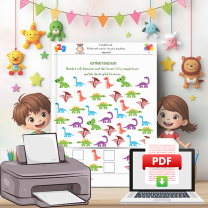 Cutia mea cu Fișe de lucru – Alfabet, Numere și Forme geometrice