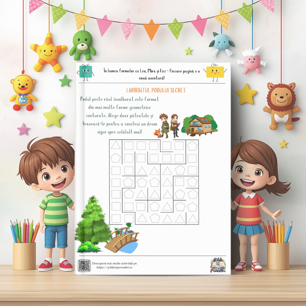 Cutia mea cu Fișe de lucru – Alfabet, Numere și Forme geometrice