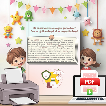 Copii Deștepți - Lecții de Aur despre Bani - Carte Digitală - Fișe Educative
