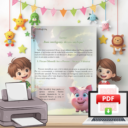 Copii Deștepți - Lecții de Aur despre Bani - Carte Digitală - Fișe Educative