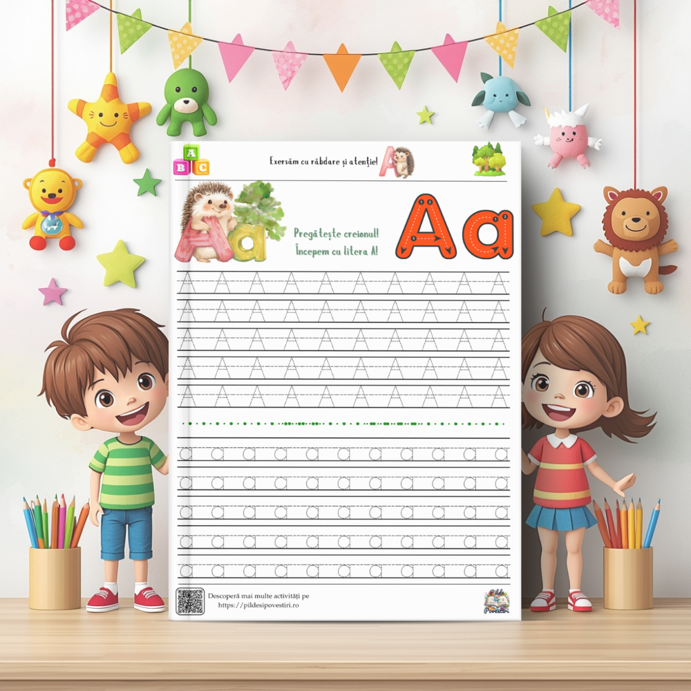 litera A de tipar trasare