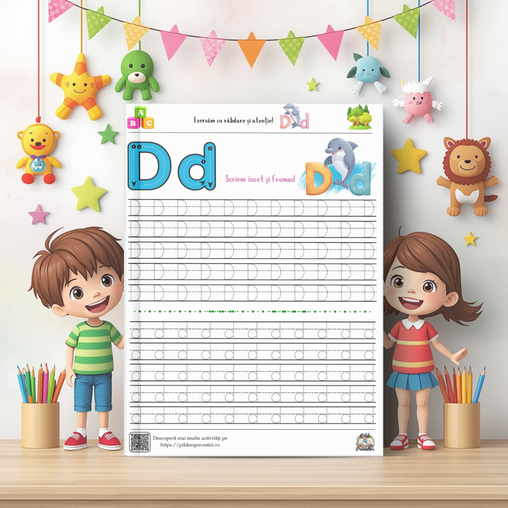 litera D de tipar trasare