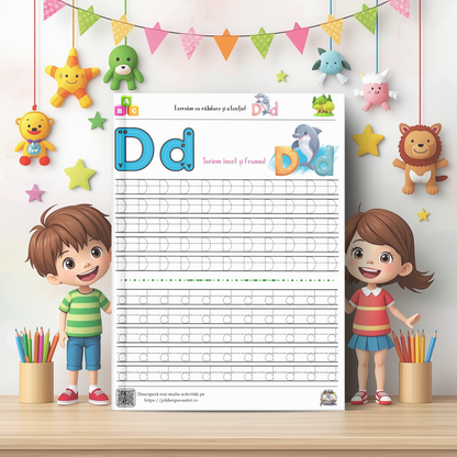 litera D de tipar trasare