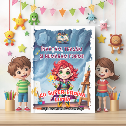 cutie cu fise de lucru cu supereroi gradinita clasa pregatitoare