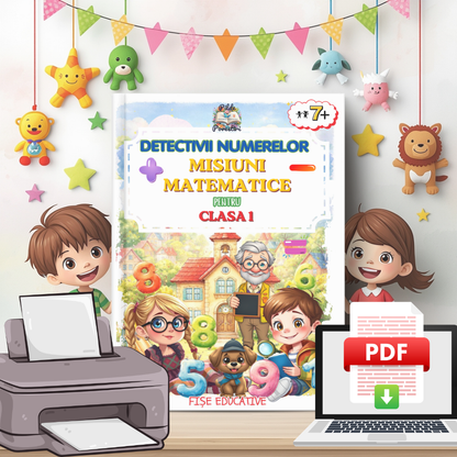 Fișe cu adunări și scăderi pentru clasa 1 în format PDF | Exerciții matematică clasa 1