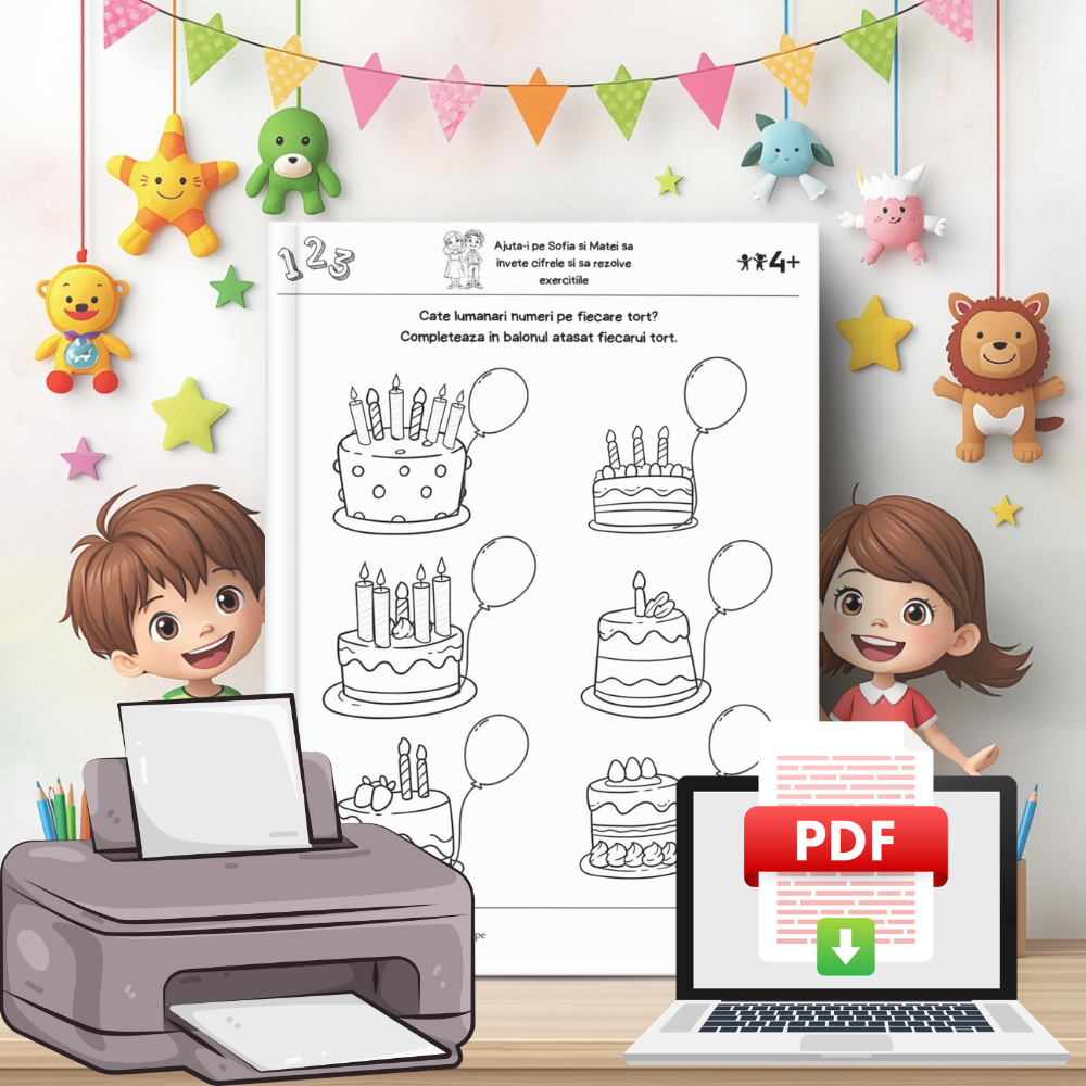 Învățăm să numărăm - Fise Educative cu Activități