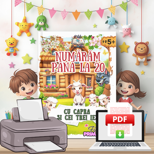 Învățăm Numerele Primăvara cu Capra și cei Trei Iezi 🔢