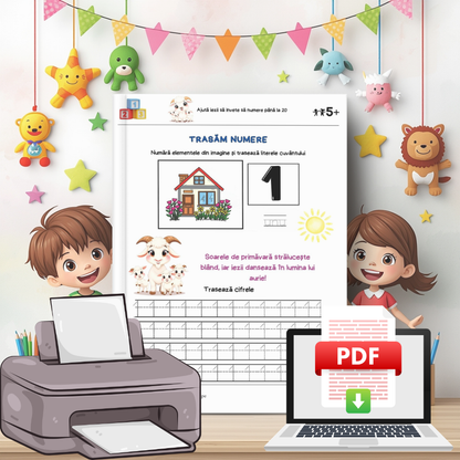 Învățăm Numerele Primăvara cu Capra și cei Trei Iezi 🔢