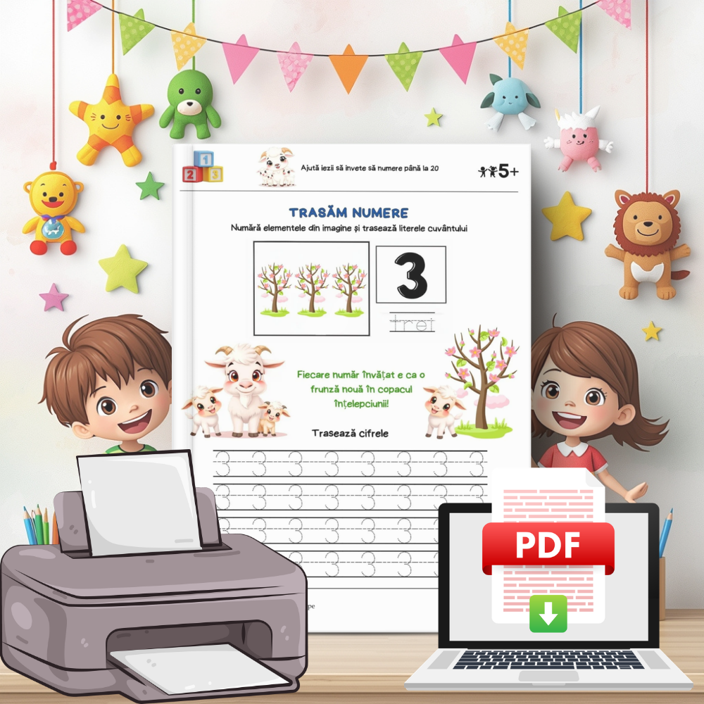 Învățăm Numerele Primăvara cu Capra și cei Trei Iezi 🔢