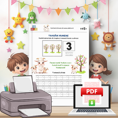 Învățăm Numerele Primăvara cu Capra și cei Trei Iezi 🔢