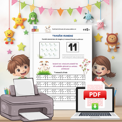 Învățăm Numerele Primăvara cu Capra și cei Trei Iezi 🔢