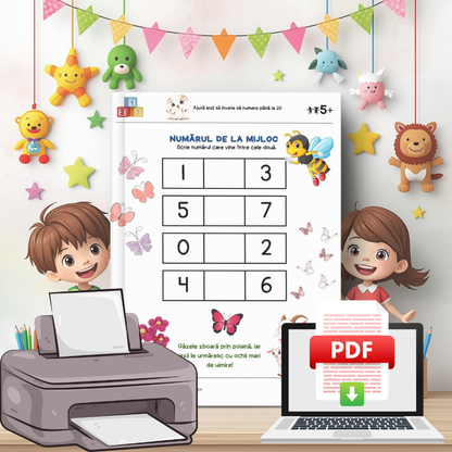 Învățăm Numerele Primăvara cu Capra și cei Trei Iezi 🔢