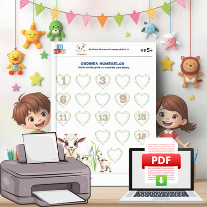 Învățăm Numerele Primăvara cu Capra și cei Trei Iezi 🔢