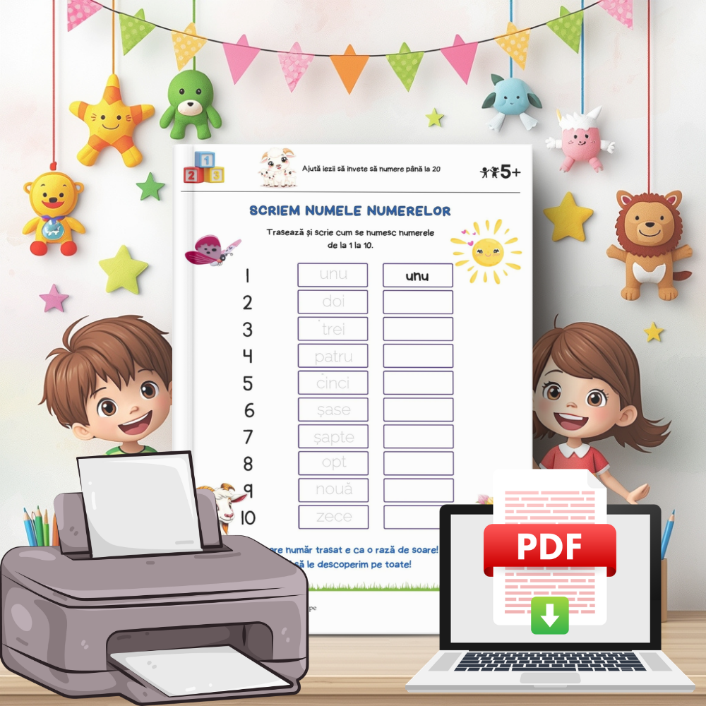 Învățăm Numerele Primăvara cu Capra și cei Trei Iezi 🔢