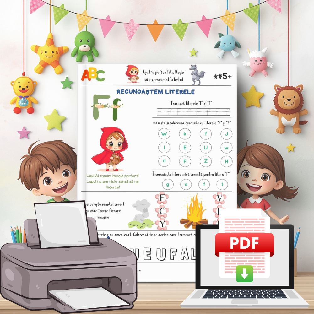 Învățăm Alfabetul Primăvara cu Scufița Roșie