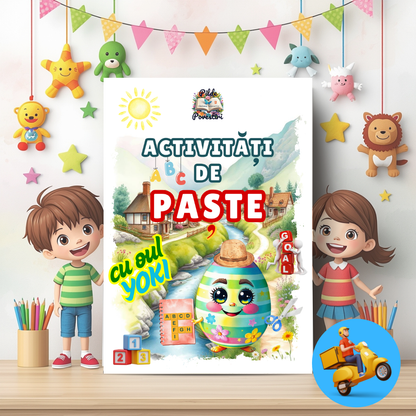 📘 Mapa educativă „Aventuri de Primăvară” – Povești, Litere, Numere și Joacă - Set Educativ 3 în 1