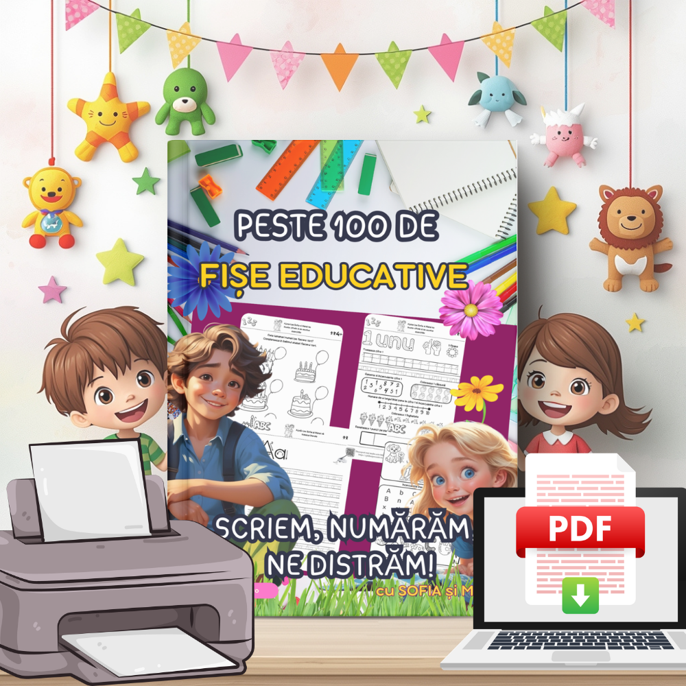 Scriem, Numărăm, Ne Distrăm! - Pachet de Fișe Educative