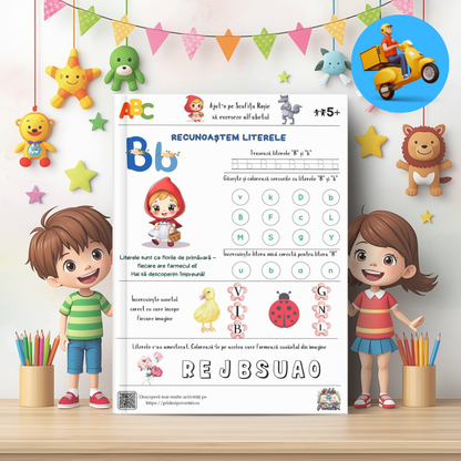 📘 Mapa educativă „Aventuri de Primăvară” – Povești, Litere, Numere și Joacă - Set Educativ 3 în 1