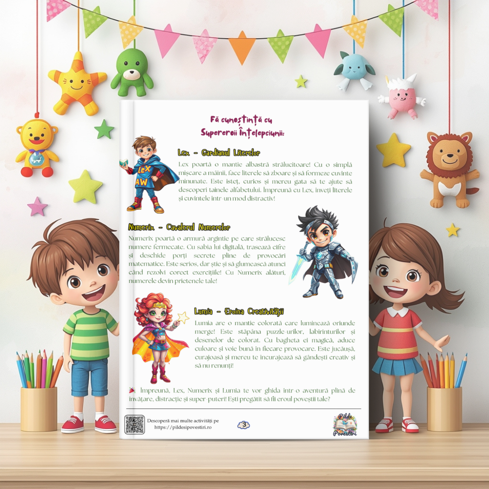 Mapa Educativă: SuperEroii Înțelepciunii – Aventuri Magice către Tărâmul Înțelepciunii!