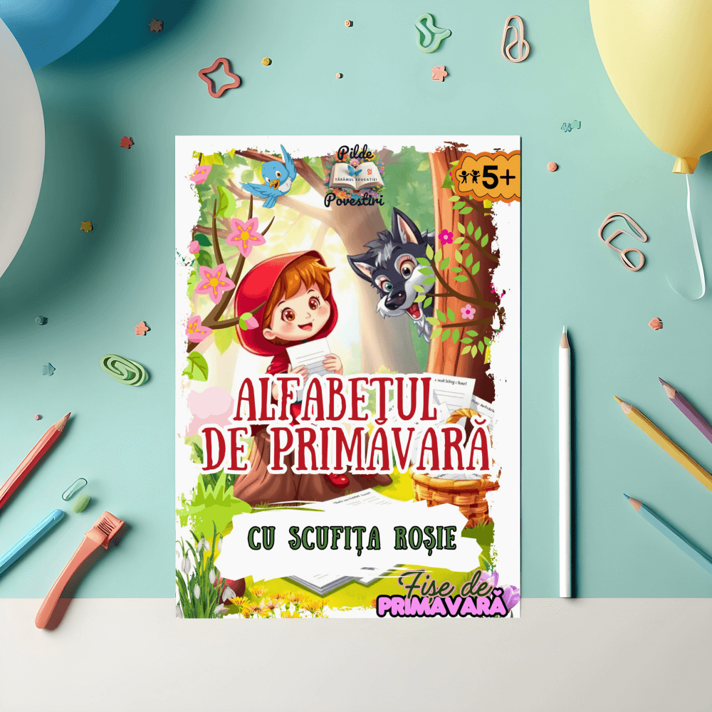 Fișe Educative de Primavara PDF - Numere, Alfabet - Capra cu Trei Iezi