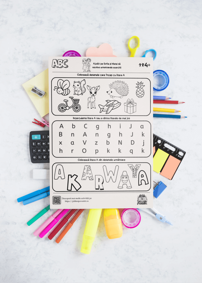 Fișe Educative PDF - Numere, Alfabet - Fișa 18