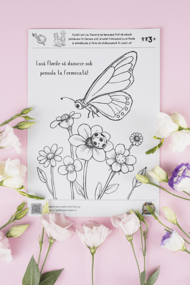 Fișe de colorat de Primavara PDF - Fișa 4
