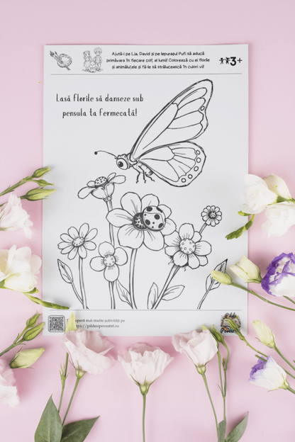 Fișe de colorat de Primavara PDF - Fișa 4