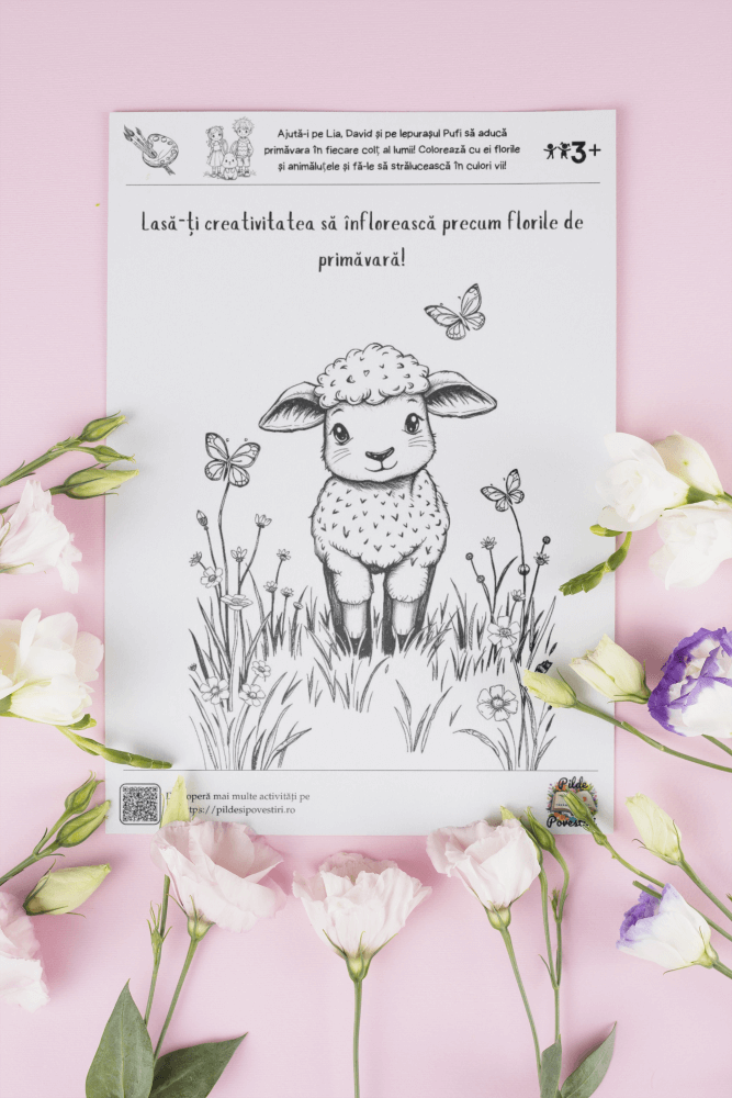 Fișe de colorat de Primavara PDF - Fișa 5