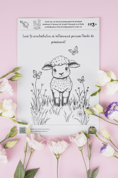 Fișe de colorat de Primavara PDF - Fișa 5